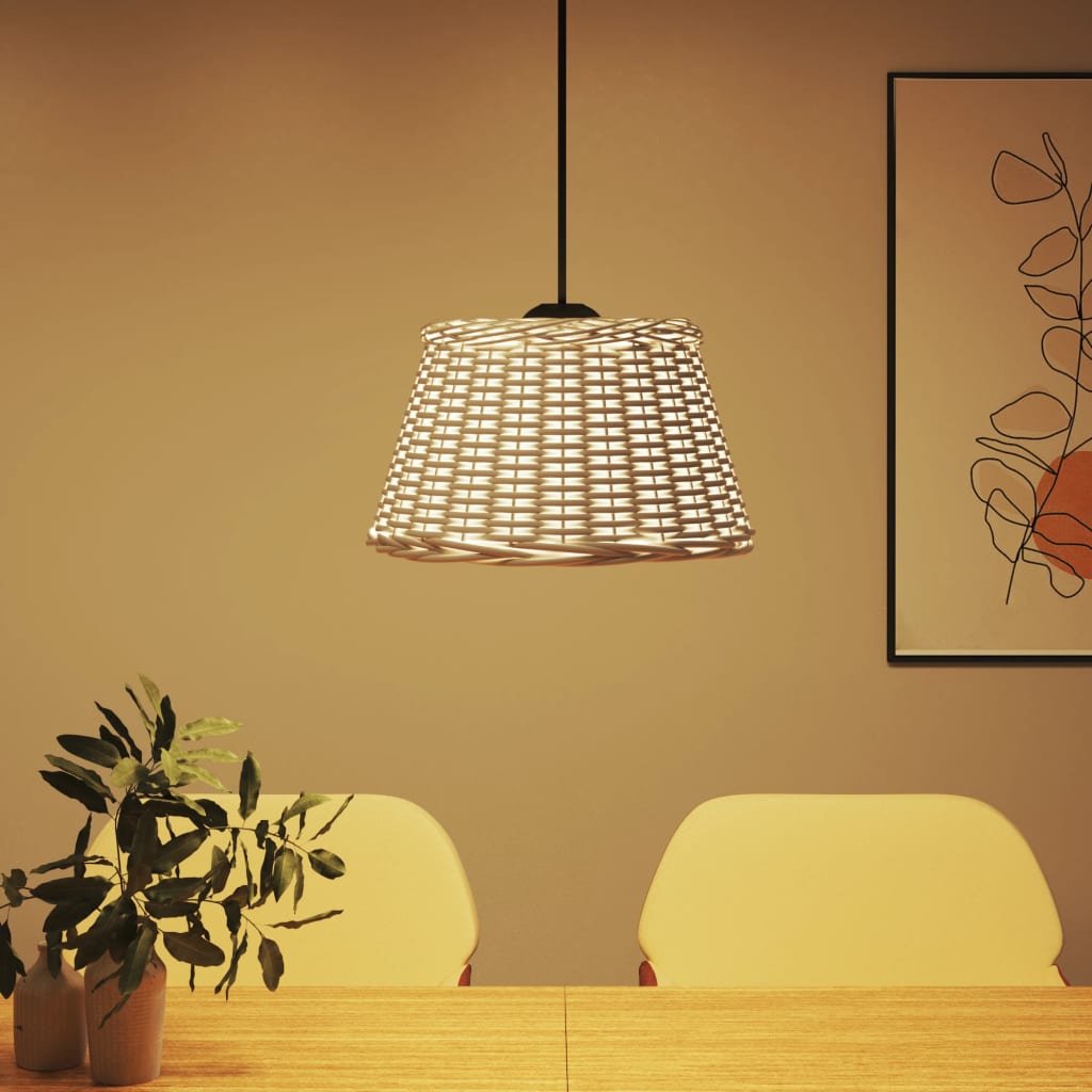 lampeskærm til loftlampe Ø50x30 cm flet hvid
