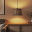 lampeskærm til loftlampe Ø38x23 cm flet brun