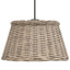 lampeskærm til loftlampe Ø50x30 cm flet brun