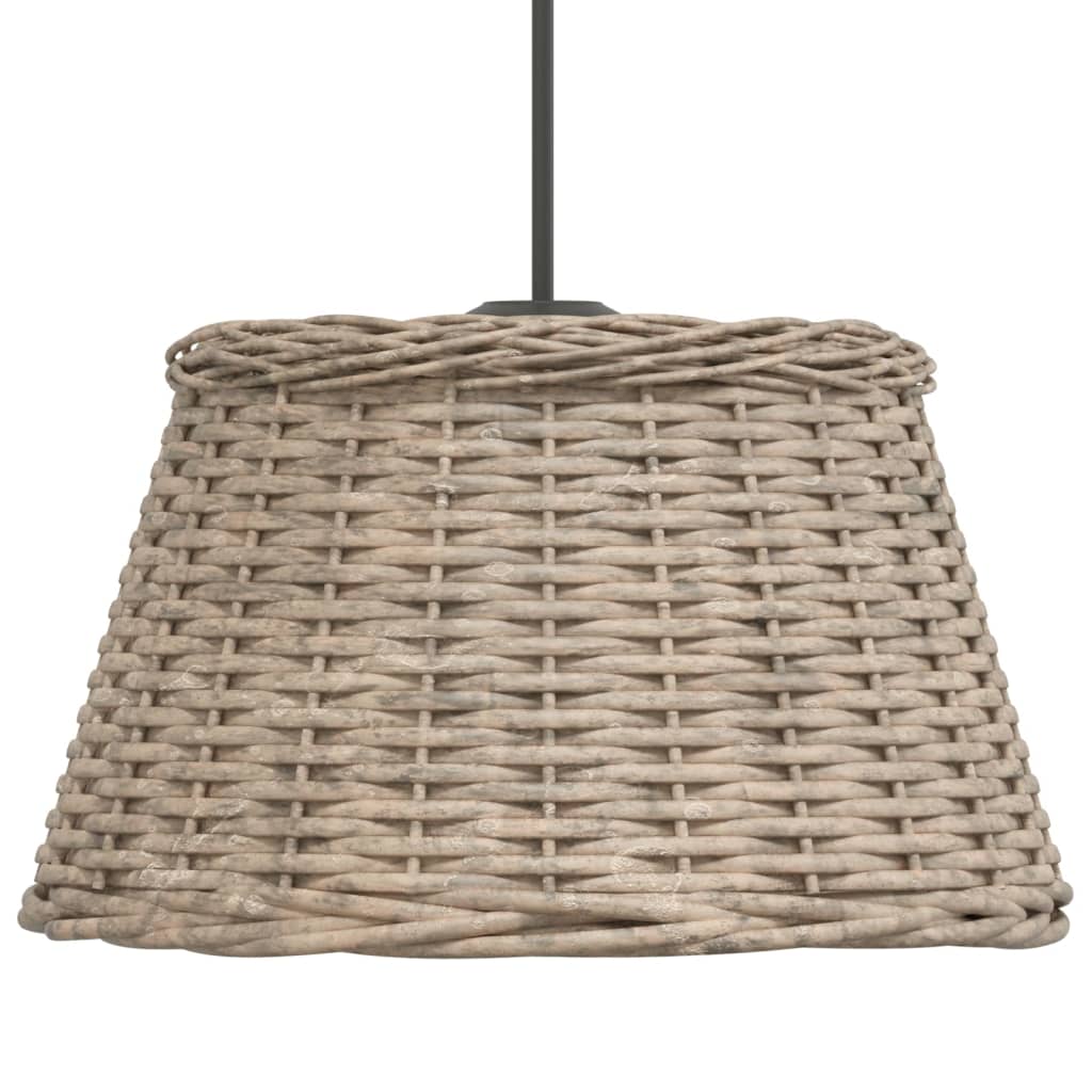 lampeskærm til loftlampe Ø50x30 cm flet brun