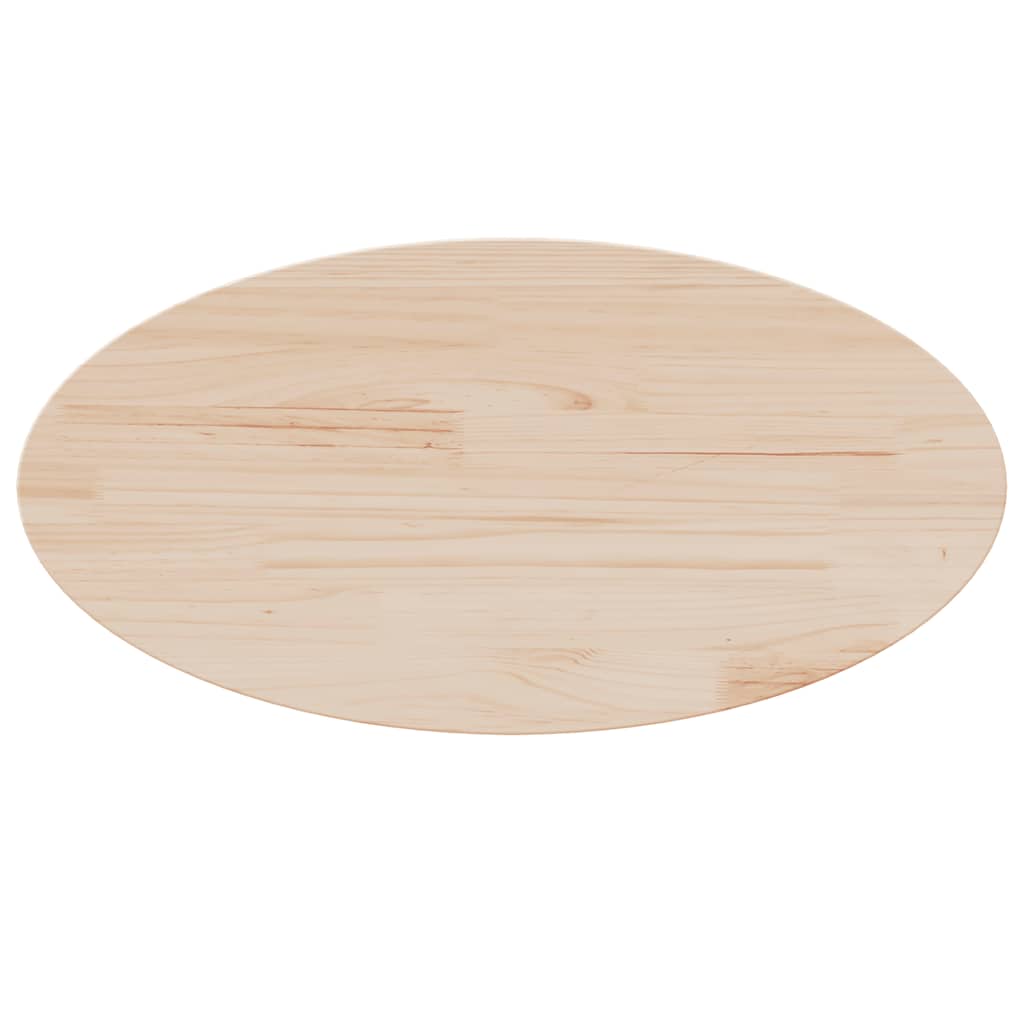 bordplade 60x30x2,5 cm oval massivt fyrretræ