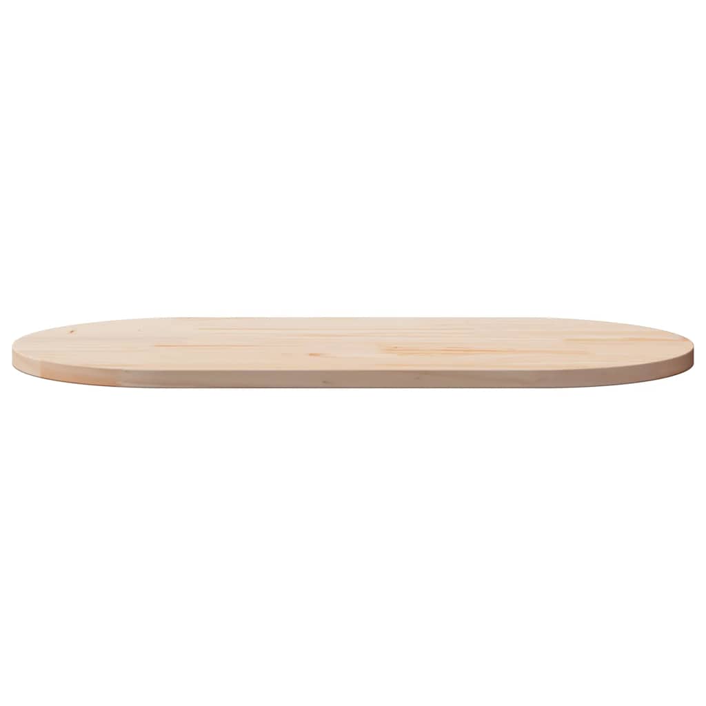 bordplade 110x55x2,5 cm massivt træ fyrretræ oval