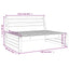 midtermodul til havesofa 120x80 cm massivt fyrretræ