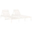 liggestole 2 stk. 199,5x60x74 cm massivt fyrretræ hvid