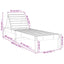 liggestole 2 stk. 199,5x60x74 cm massivt fyrretræ hvid