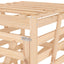 skraldespandsskjuler 84x90x128,5 cm massivt fyrretræ