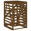 skraldespandsskjuler 84x90x128,5 cm massivt fyrretræ brun
