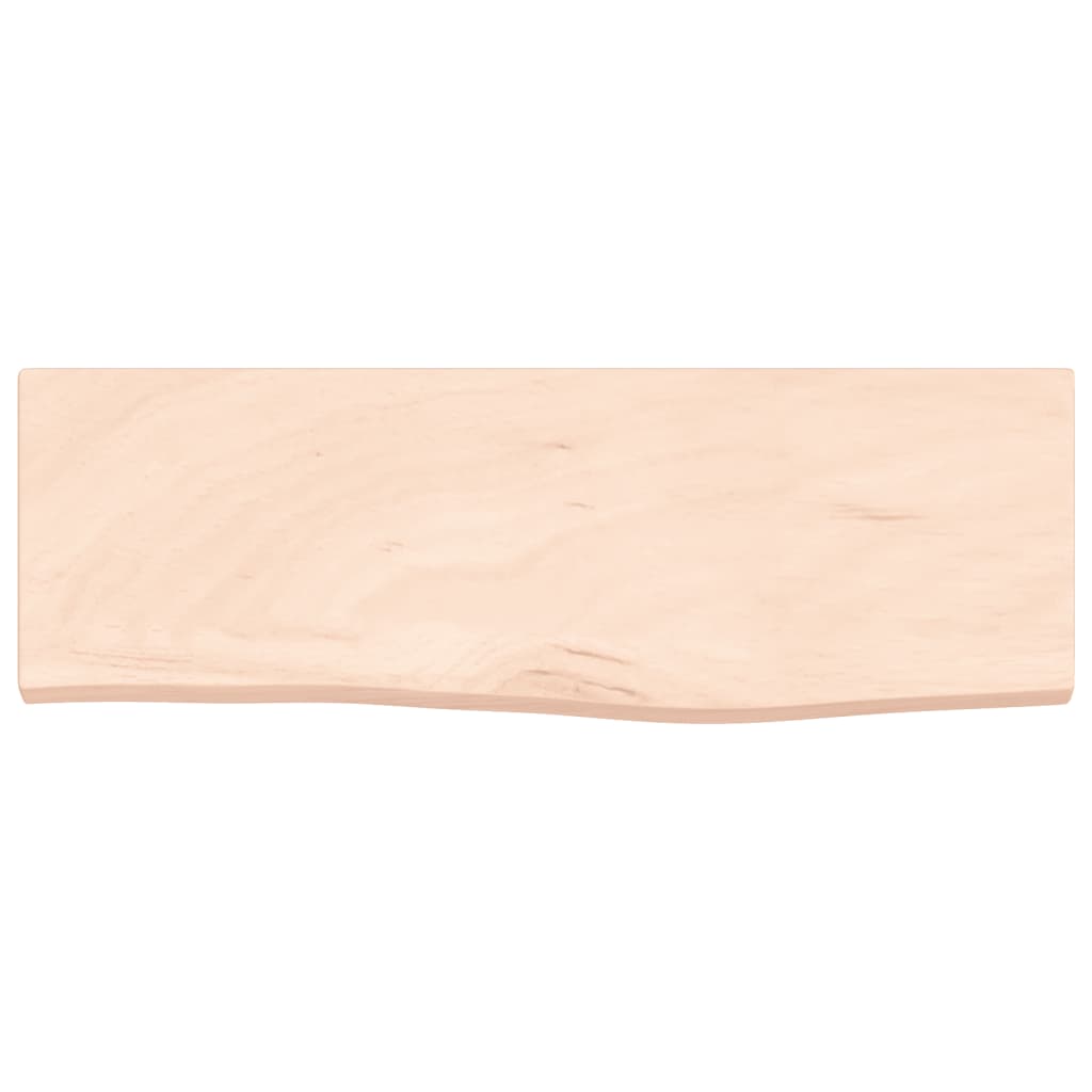 væghylde 60x20x2 cm ubehandlet massivt egetræ