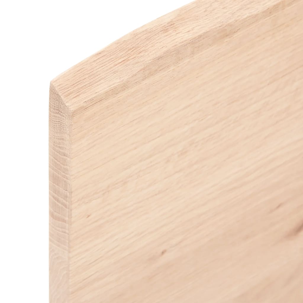 væghylde 60x20x2 cm ubehandlet massivt egetræ