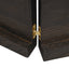 væghylde 220x50x(2-4) cm behandlet massivt egetræ mørkebrun