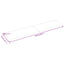 væghylde 220x50x(2-4) cm behandlet massivt egetræ mørkebrun