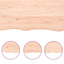 bordplade 100x50x2 cm naturlig kant ubehandlet massivt egetræ