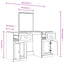 makeupbord med spejl 130x50x132,5 cm brun sonoma-eg