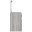 makeupbord med spejl 130x50x132,5 cm grå sonoma-eg