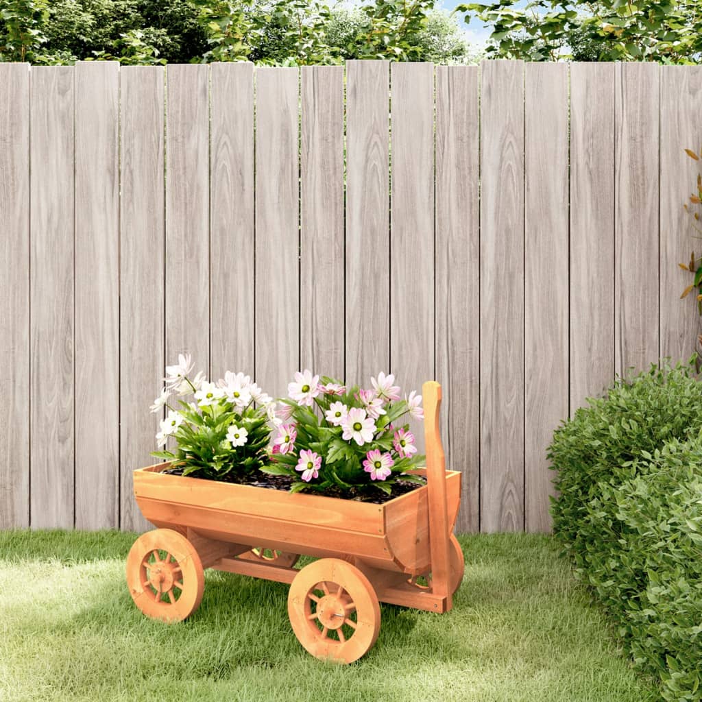 dekorativ vogn 70x43x54 cm massivt fyrretræ