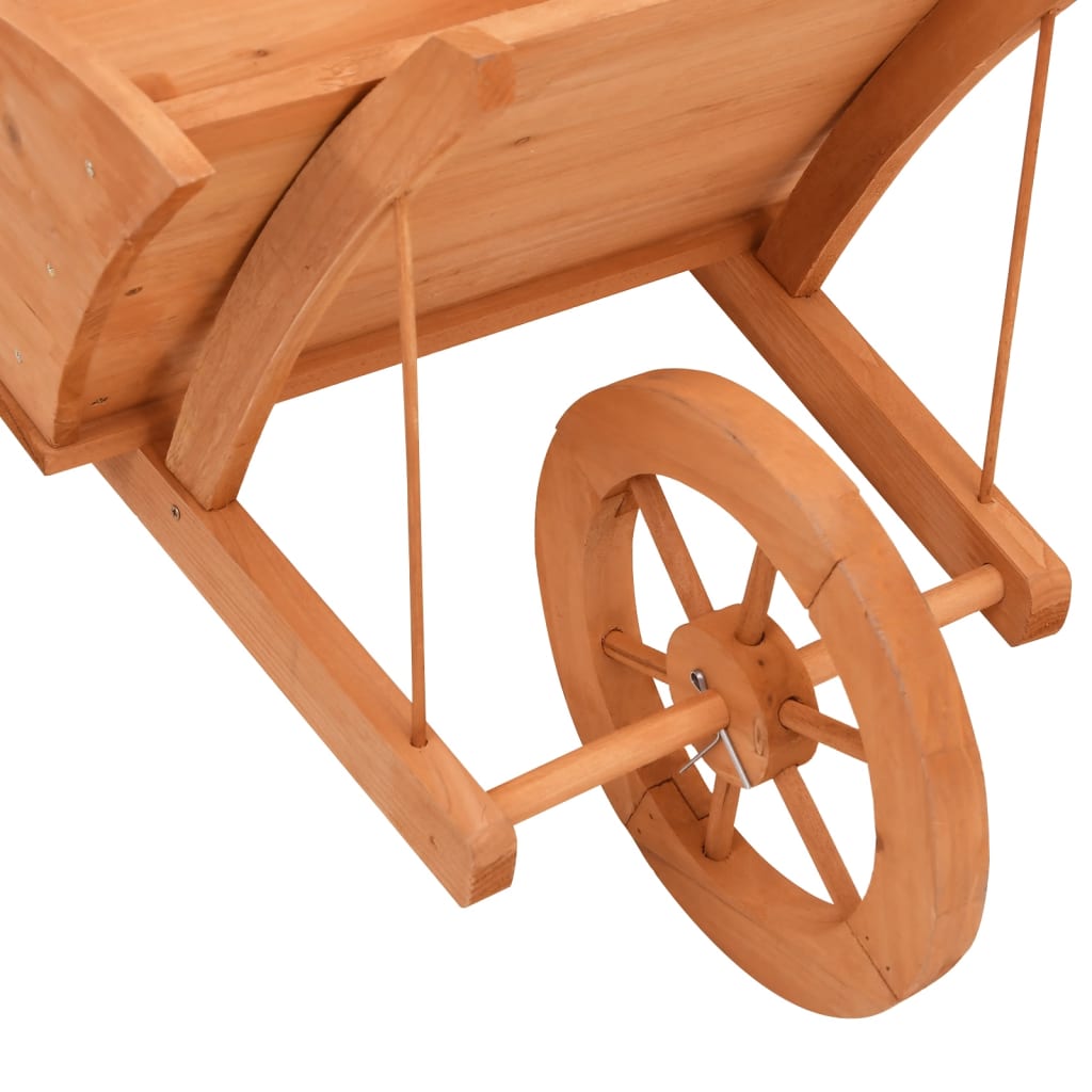 plantekasse 128x45,5x43 cm trillebørsdesign massivt fyr
