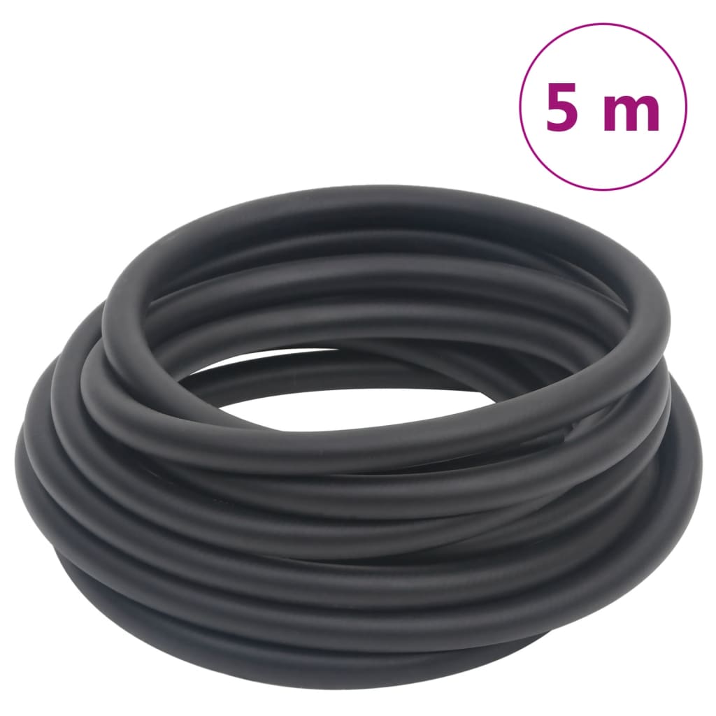 Hybrid luftslange 5 m - gummi/PVC, 0,6" (15 mm) - sort