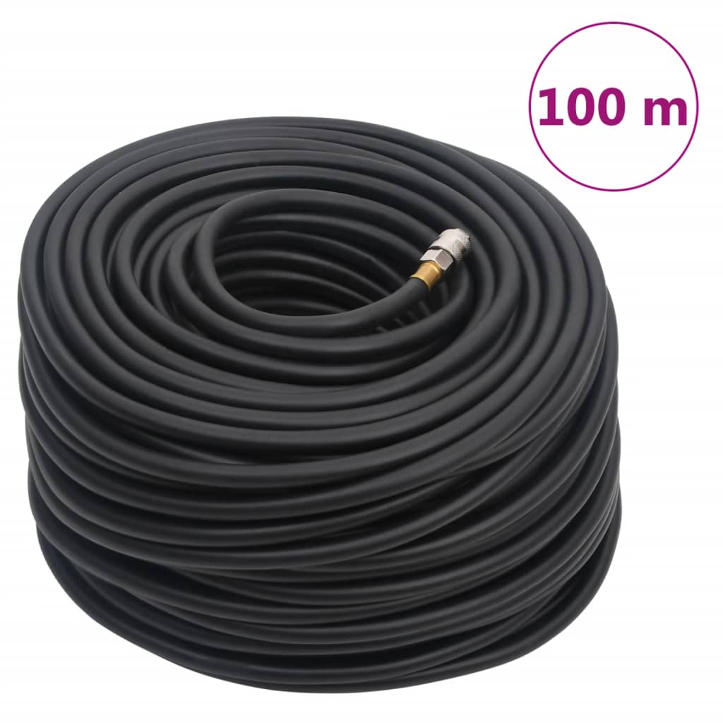 hybrid luftslange 0,6" 100 m gummi og PVC sort billede