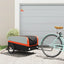 cykelanhænger 45 kg jern sort og orange