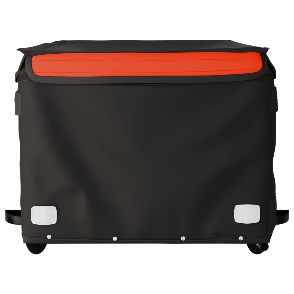 cykelanhænger 45 kg jern sort og orange