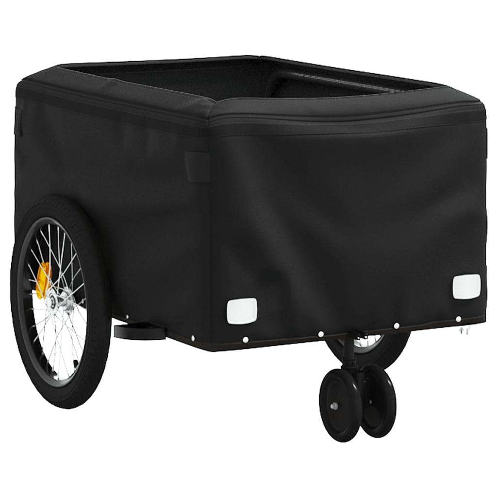cykelanhænger 30 kg jern sort og gul