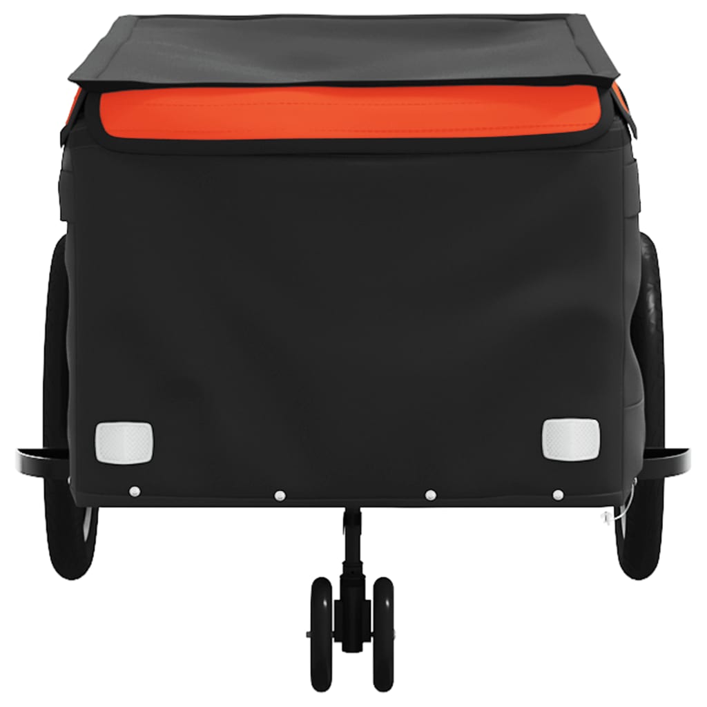 cykelanhænger 45 kg jern sort og orange