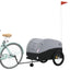 cykelanhænger 45 kg jern sort og grå
