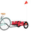 cykeltrailer oxfordstof og jern rød