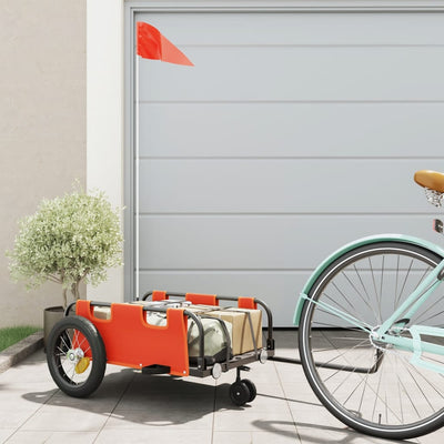cykeltrailer oxfordstof og jern orange
