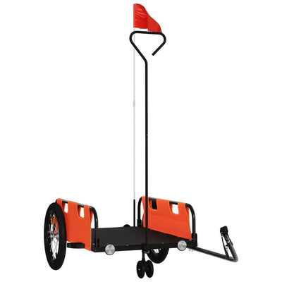 cykeltrailer oxfordstof og jern orange