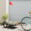 cykelanhænger 122x53x28 cm jern sort
