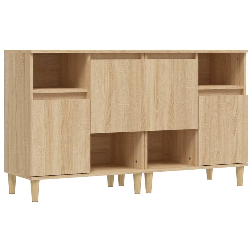 skænke 2 stk. 60x35x70 cm konstrueret træ sonoma-eg