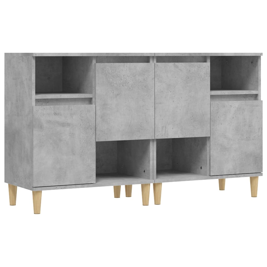 skænke 2 stk. 60x35x70 cm konstrueret træ betongrå
