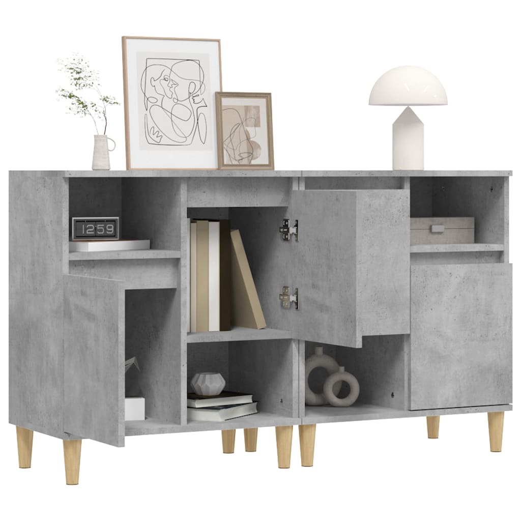 skænke 2 stk. 60x35x70 cm konstrueret træ betongrå