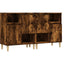 skænke 2 stk. 60x35x70 cm konstrueret træ røget egetræsfarve