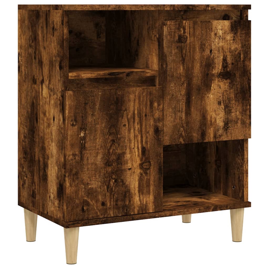 skænke 2 stk. 60x35x70 cm konstrueret træ røget egetræsfarve