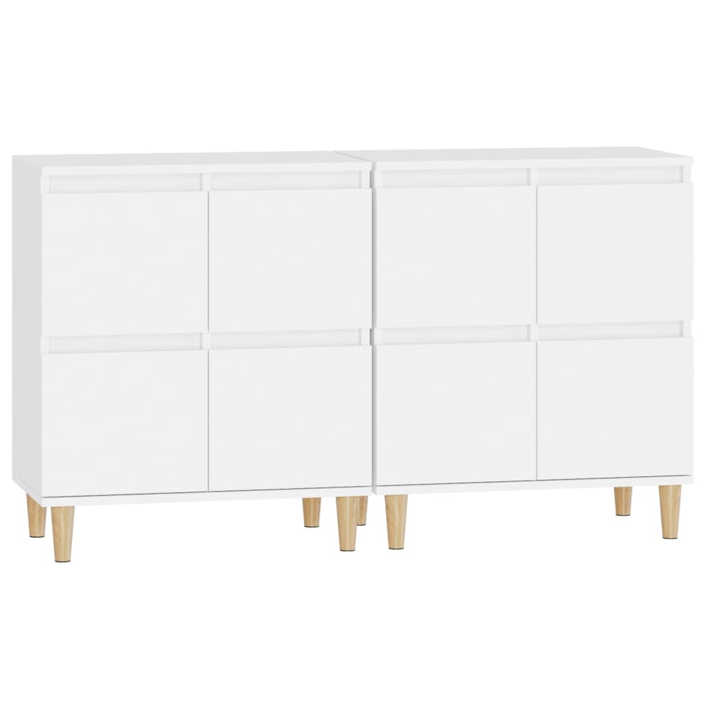 skænke 2 stk. 60x35x70 cm konstrueret træ hvid