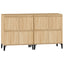 skænke 2 stk. 60x35x70 cm konstrueret træ sonoma-eg