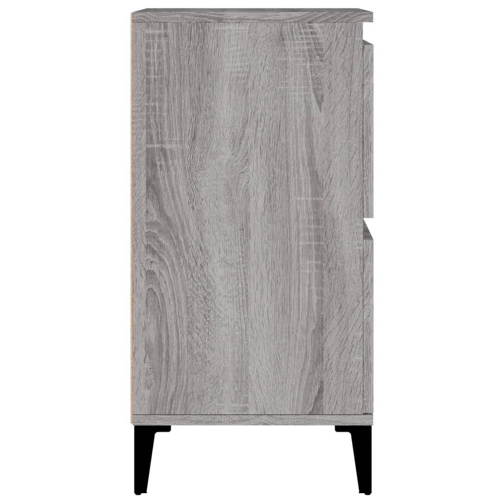 skænke 3 stk. 60x35x70 cm konstrueret træ grå sonoma-eg