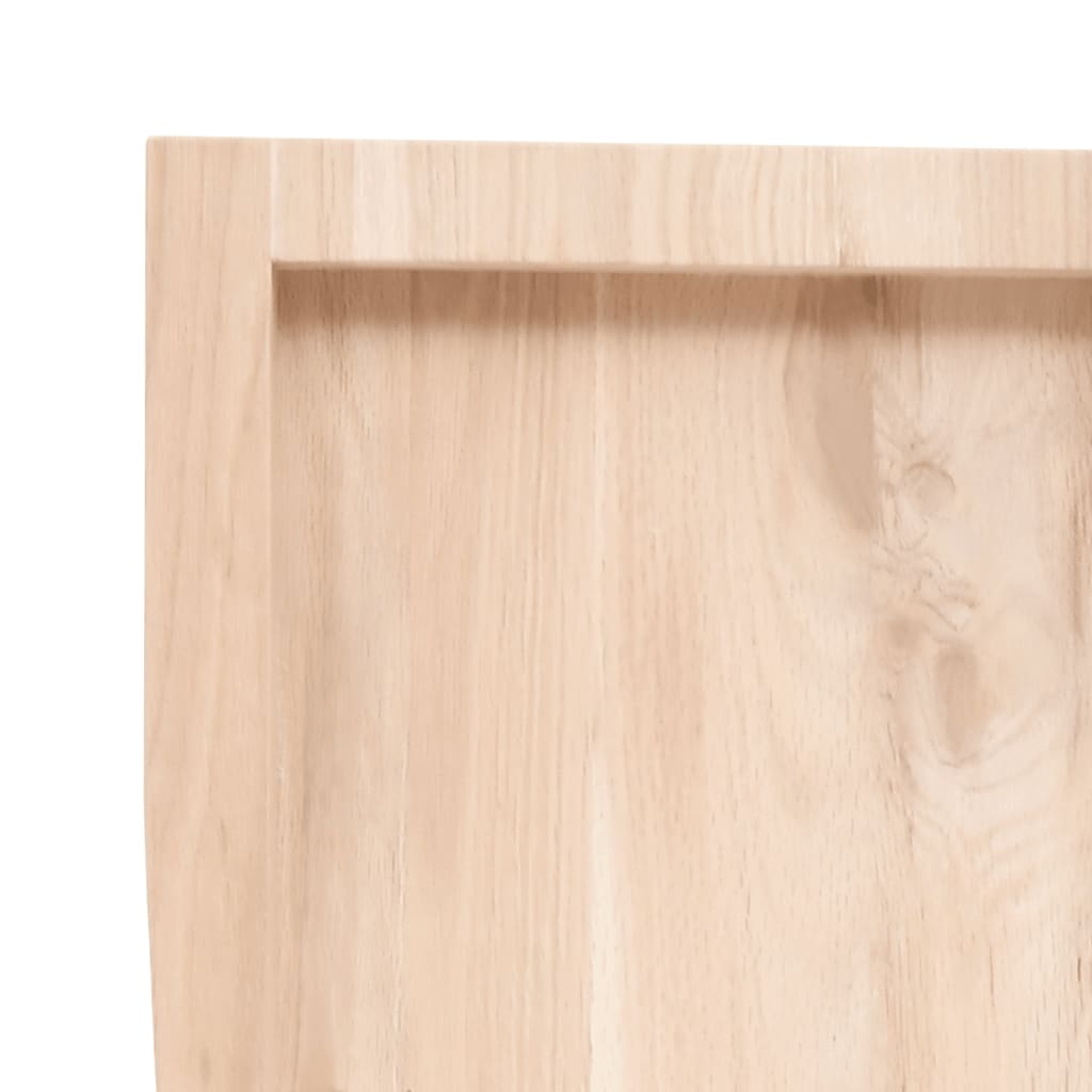 bordplade til badeværelse 40x30x(2-4) cm massivt træ ubehandlet