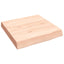 bordplade til badeværelse 40x40x(2-6) cm massivt træ ubehandlet