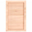 bordplade til badeværelse 40x60x(2-4) cm massivt træ ubehandlet