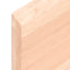bordplade til badeværelse 60x30x(2-4) cm massivt træ ubehandlet