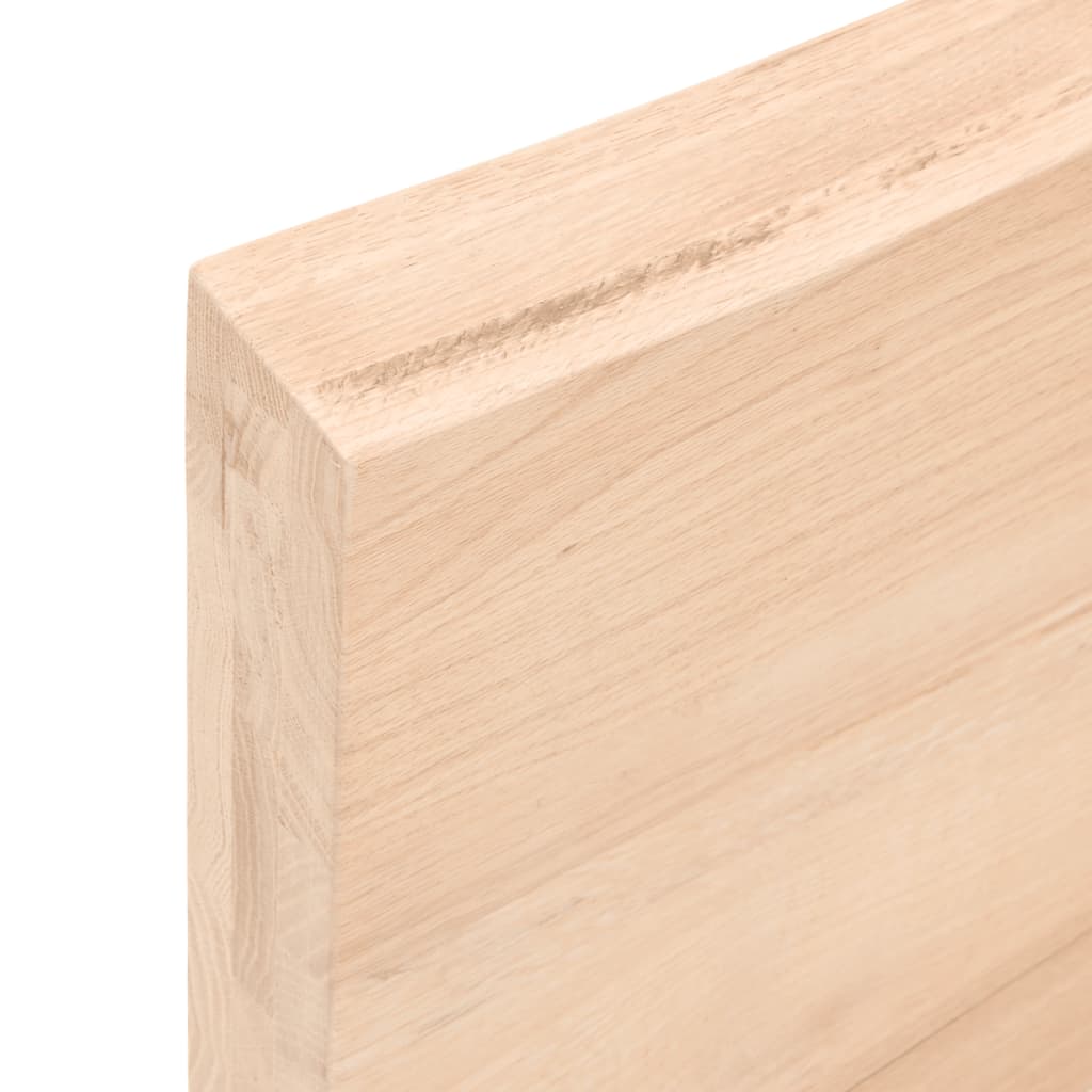 bordplade til badeværelse 60x30x(2-6) cm massivt træ ubehandlet