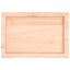 bordplade til badeværelse 60x40x(2-6) cm massivt træ ubehandlet