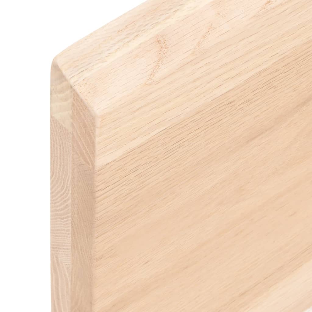 bordplade til badeværelse 60x50x(2-4) cm massivt træ ubehandlet