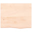 bordplade til badeværelse 60x50x(2-6) cm massivt træ ubehandlet