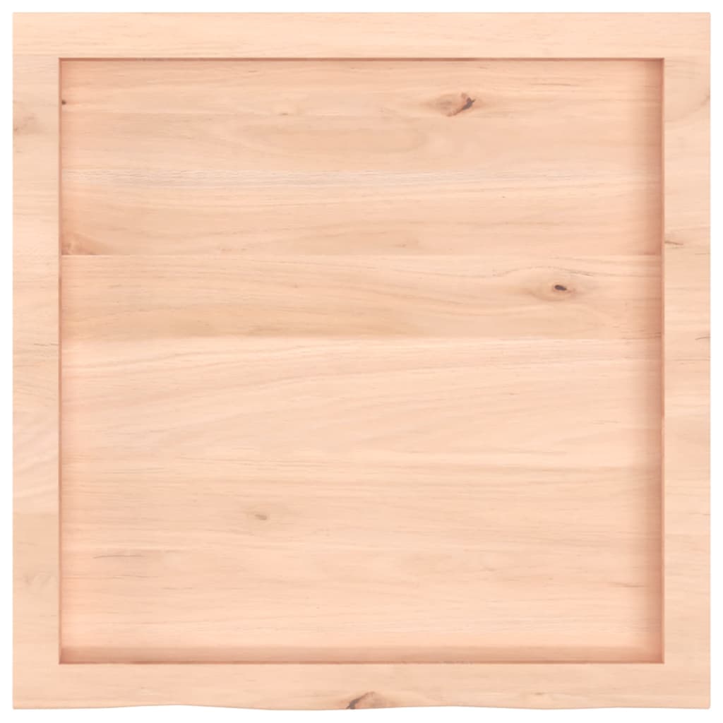 bordplade til badeværelse 60x60x(2-4) cm massivt træ ubehandlet