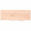 bordplade til badeværelse 80x30x(2-4) cm massivt træ ubehandlet