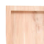 bordplade til badeværelse 80x30x(2-4) cm massivt træ ubehandlet